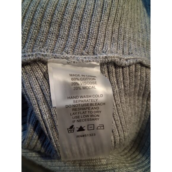 Vince Camuto Women's size Medium Ribbed Slouchy Doman Sleeve Boat Grungecore Top - Picture 8 of 10